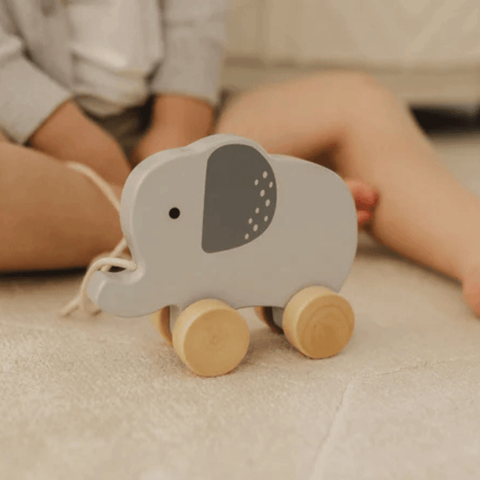 Bubble Wooden Elephant Pull Along Toy