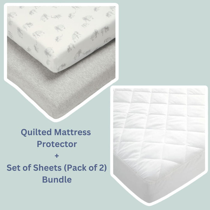 Mamas and Papas Mattress Protector & Set of Sheets Bundle