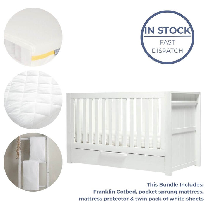 Mamas and Papas Franklin Sleep Essentials Bundle - White