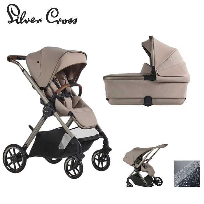 Silver Cross Reef 2 Stroller + Carrycot (Frappe, Ganache, Espresso)