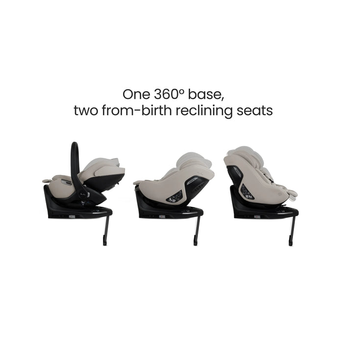 Silver Cross Glide Plus 360 Infant Capsule Car Seat + Approach Plus 360 Car Seat  + Base 360 Bundle