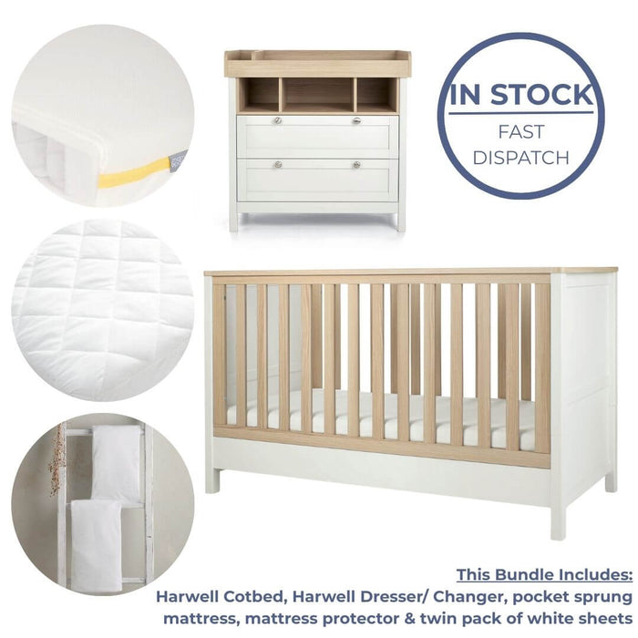 Mamas and Papas Harwell Nursery Essentials Bundle - White