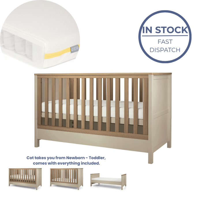 Mamas and Papas Harwell Cashmere Cot + Mattress Bundle
