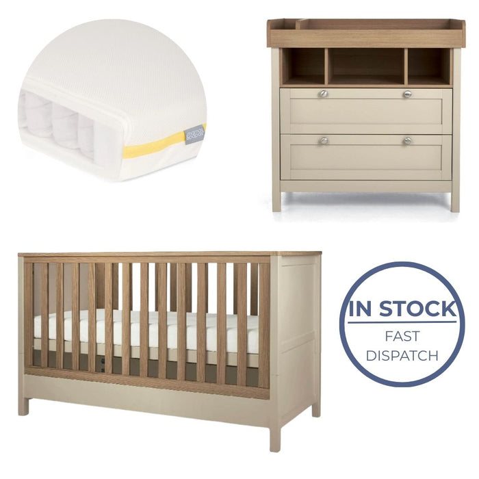 Mamas and Papas Harwell Cashmere Bundle - Cot + Dresser + Mattress