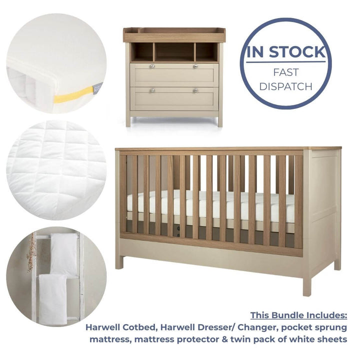 Mamas and Papas Harwell Nursery Essentials Bundle - Cashmere