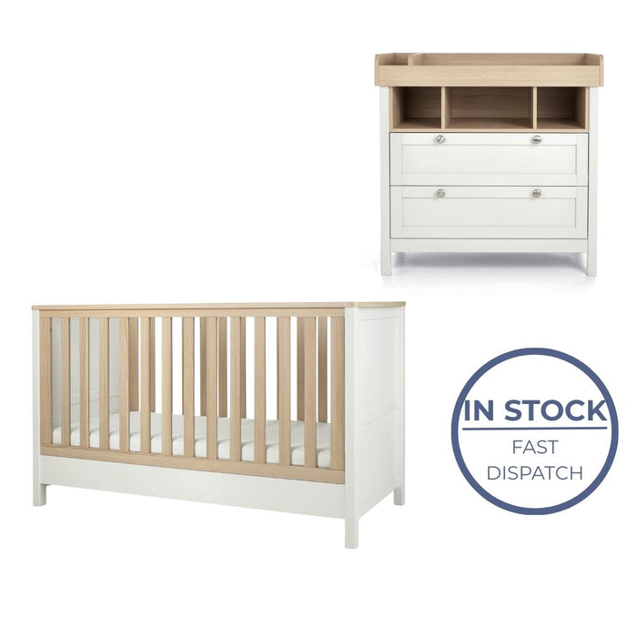 Mamas and Papas Harwell White Bundle - Cot + Dresser *MUST BE PICKED UP, IS ASSEMBLED*