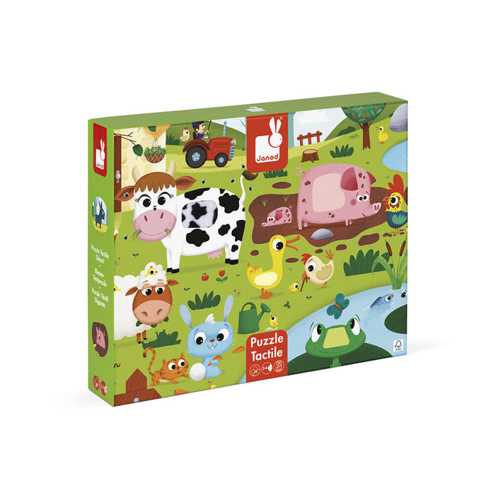 Janod Farm Animals Tactile (Touch & Feel) Puzzle
