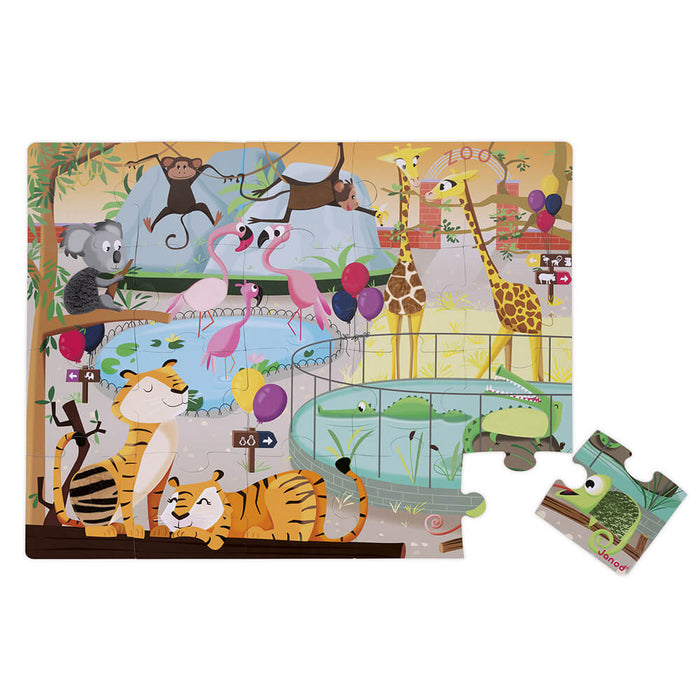 Janod A Day at the Zoo Tactile (Touch & Feel) Puzzle