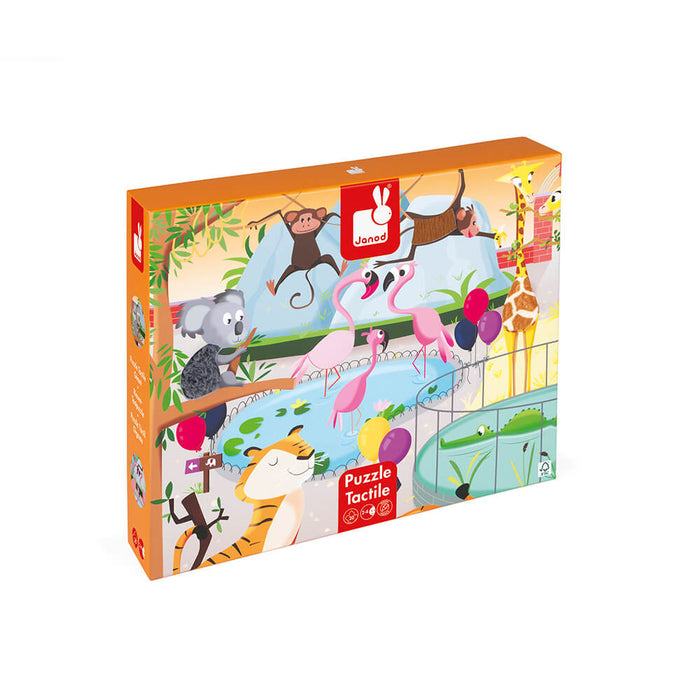 Janod A Day at the Zoo Tactile (Touch & Feel) Puzzle