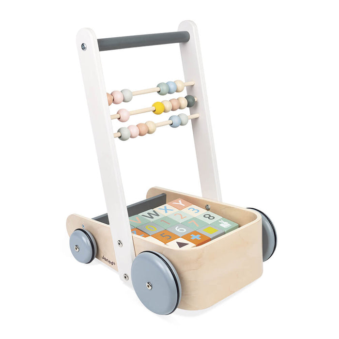 Janod Wooden Cart with ABC Blocks