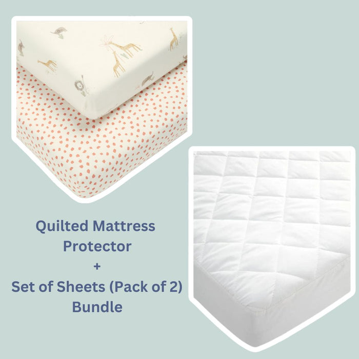 Mamas and Papas Mattress Protector & Set of Sheets Bundle