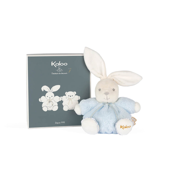 Kaloo Chubby Rabbit Blue 15cm — The Kids Department
