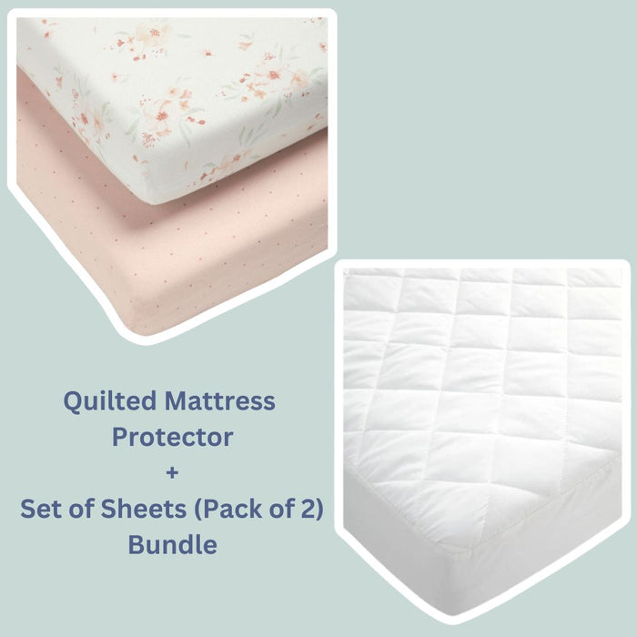 Mamas and Papas Mattress Protector & Set of Sheets Bundle