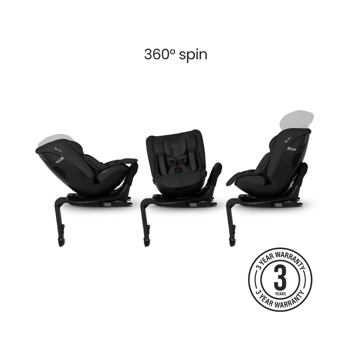 Silver Cross Motion3 All Size 360 Car Seat - Iconic Black *COMING Late June*