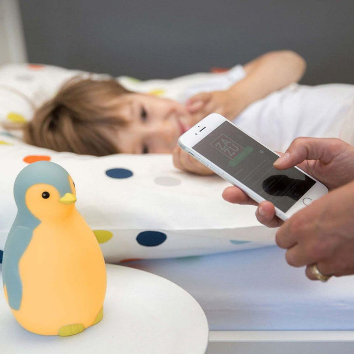 Zazu Pam Penguin Sleep Trainer + Nightlight - Grey