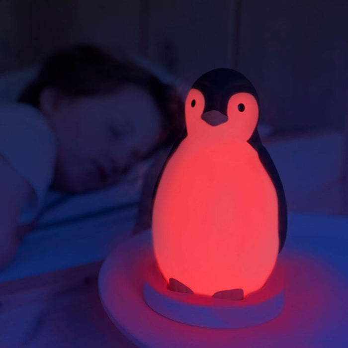 Zazu Pam Penguin Sleep Trainer + Nightlight - Grey