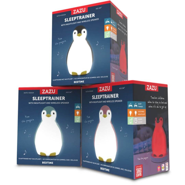 Zazu Pam Penguin Sleep Trainer + Nightlight - Grey