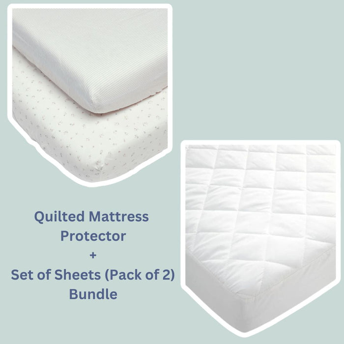 Mamas and Papas Mattress Protector & Set of Sheets Bundle