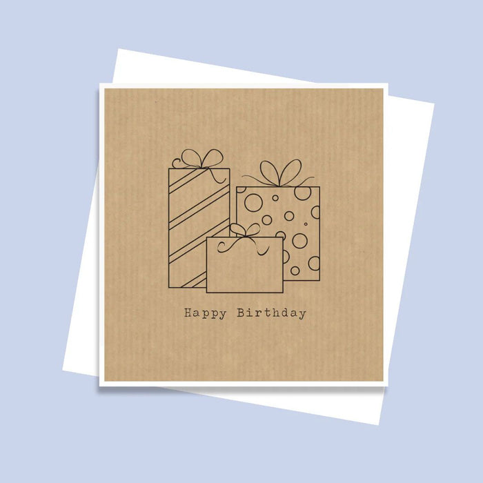 Three Presents Happy Birthday Gift Card