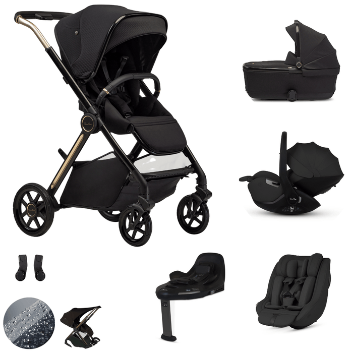 Silver Cross Reef 2 Stroller Ultimate 360 Family Car Seat Bundle - Espresso