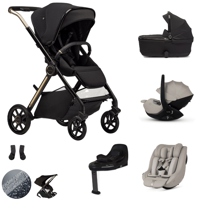 Silver Cross Reef 2 Stroller Ultimate 360 Family Car Seat Bundle - Espresso