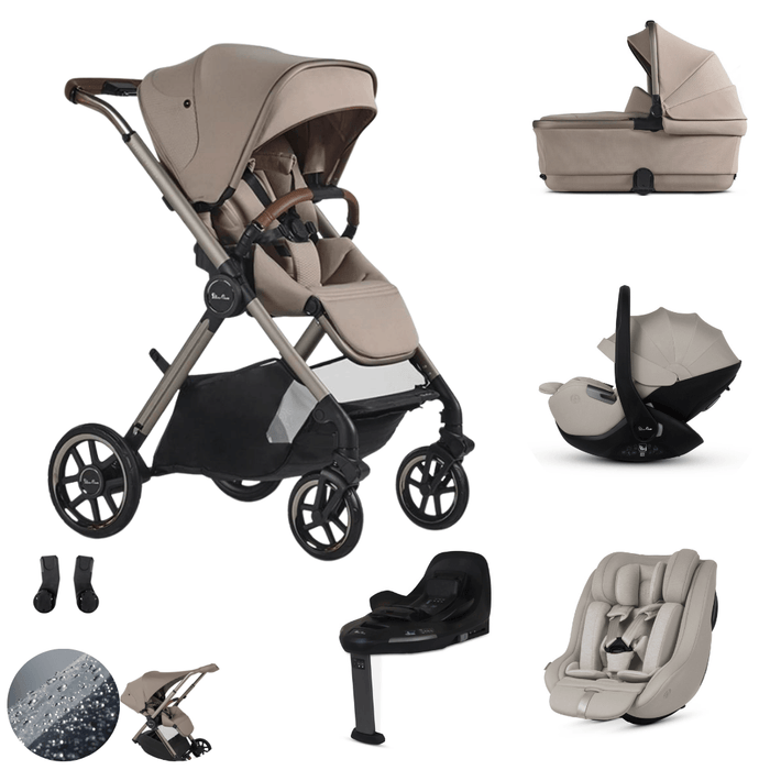 Silver Cross Reef 2 Stroller Ultimate 360 Family Car Seat Bundle - Frappe *PRE-ORDER END OF JUNE DELIVERY*