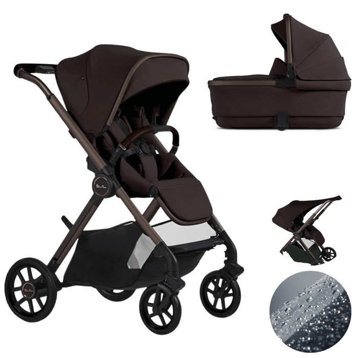 Silver Cross Reef 2 Stroller + Carrycot - Ganache