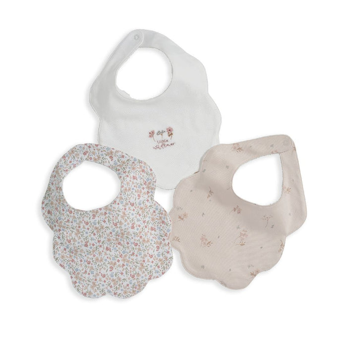 Mamas and Papas Floral Scalloped Bibs - 3 Piece Pack