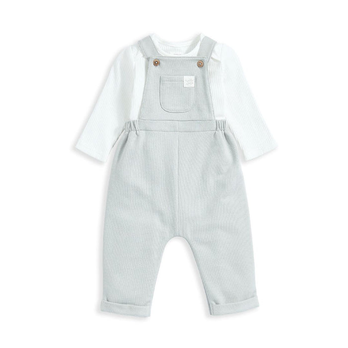 Mamas and Papas Jersey Dungarees & Bodysuit - 2 Piece Set