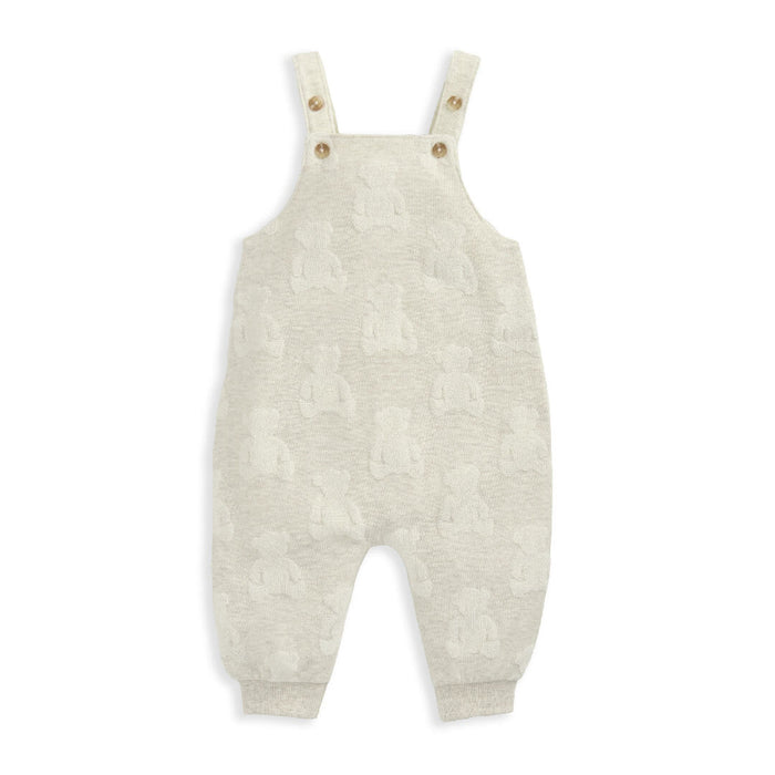 Mamas and Papas Teddy Bear Dungarees & Bodysuit - 2 Piece Set