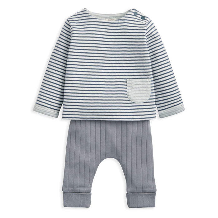 Mamas and Papas Striped Top & Rib Leggings Set - 2 Piece Set
