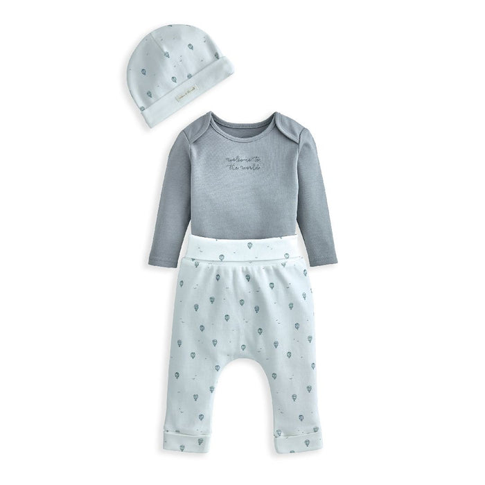 Mamas and Papas Hot Air Balloon Bodysuit, Leggings & Hat  - 3 Piece Set