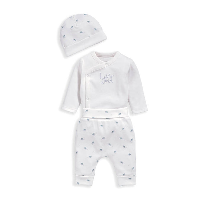 Mamas and Papas My First Outfit Set Blue Turtle - 3 Piece Set