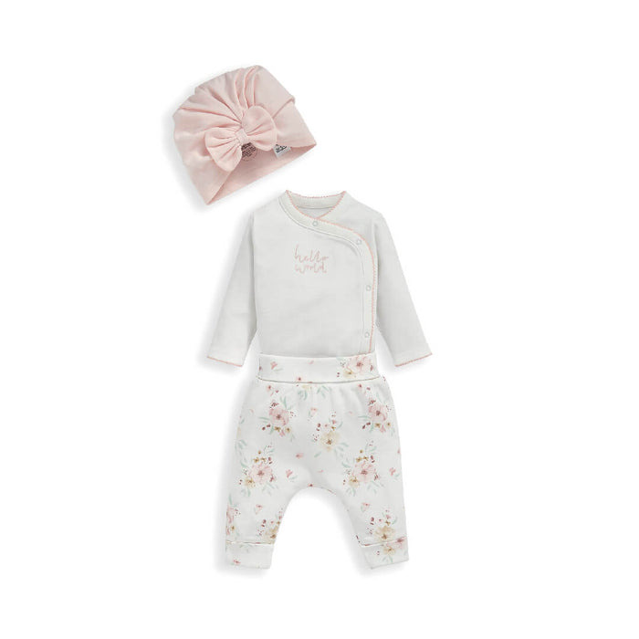 Mamas and Papas My First Outfit Set Pink Floral - 3 Piece Set