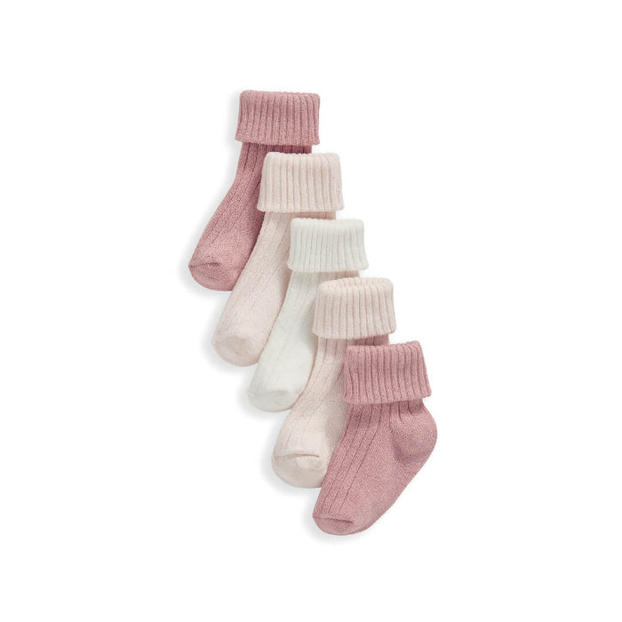 Mamas and Papas Light Pink Socks - 5 Piece Pack