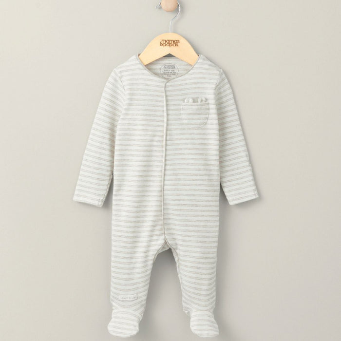 Mamas and Papas Stripe Pocket Onesie