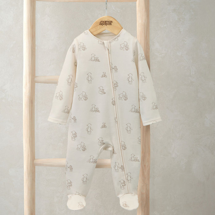 Mamas and Papas Bear Onesie with Zip