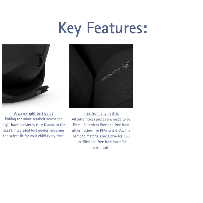 Silver Cross Motion3 All Size 360 Car Seat - Iconic Black *COMING Late June*