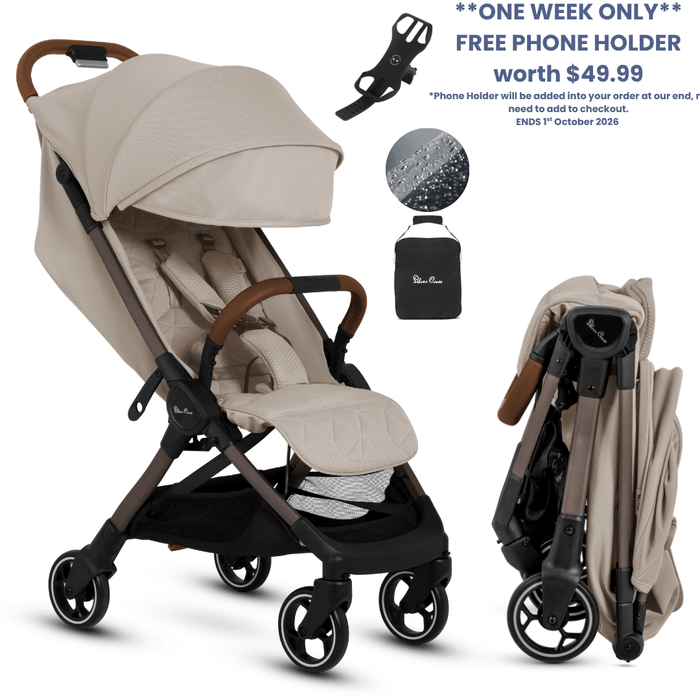 Silver Cross Clic 2 Travel Stroller - Latte
