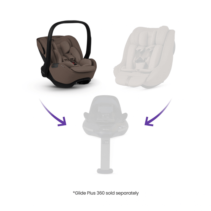 Silver Cross Glide Plus 360 Infant Capsule Car Seat - Timeless Cocoa