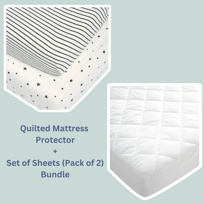 Mamas and Papas Mattress Protector & Set of Sheets Bundle