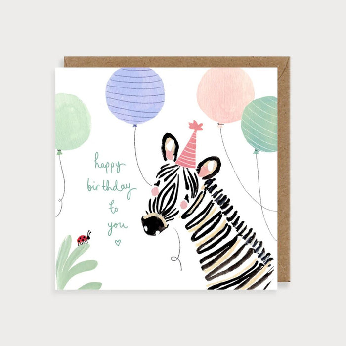 Zebra Happy Birthday Gift Card