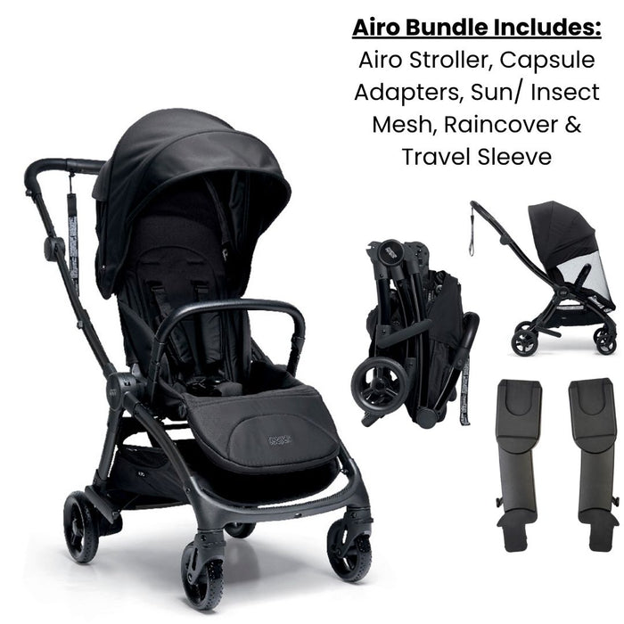 Mamas and Papas Airo Black Bundle: Our Lightest Stroller YET! *CLEARANCE*