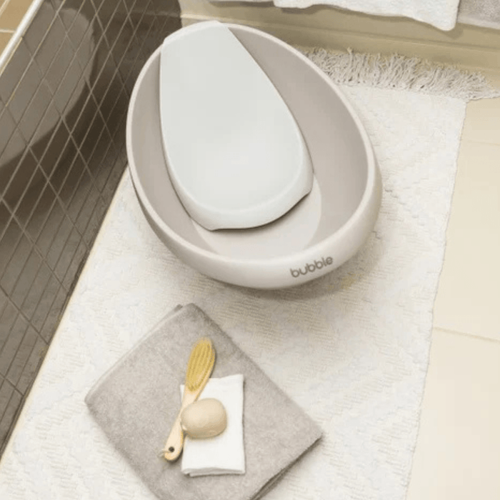 Bubble Cuddle Bath with Newborn Insert - Taupe