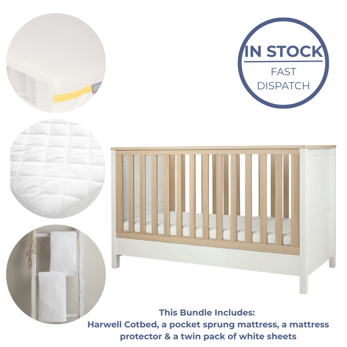 Mamas and Papas Harwell Sleep Essentials Bundle - White