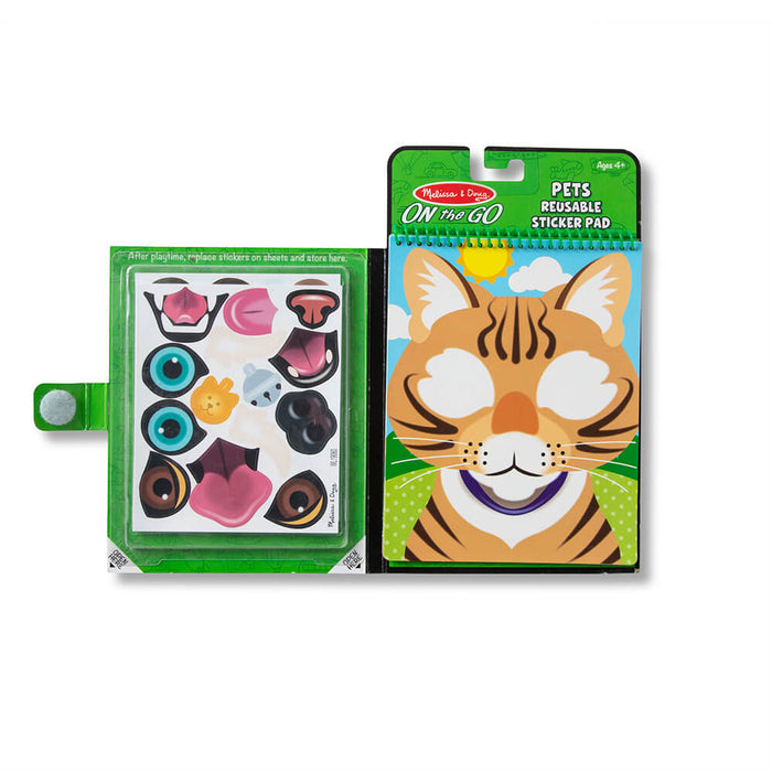 Melissa and Doug Make a Face Pets Reusable Sticker Pad - ONLINE ONLY
