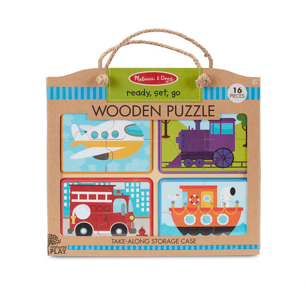 Melissa and doug store wooden puzzle set