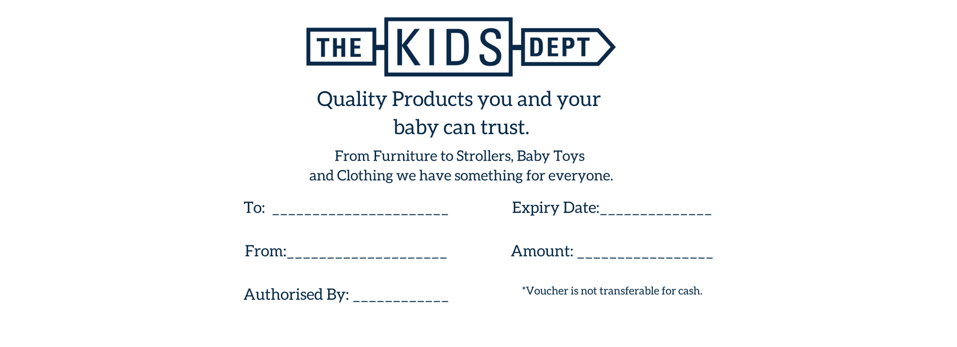 The Kids Dept Gift Card