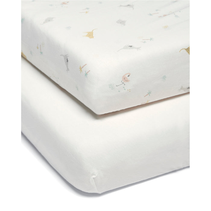 Mamas and Papas Wildly Adventures Cotbed Fitted Sheet (Pack of 2)