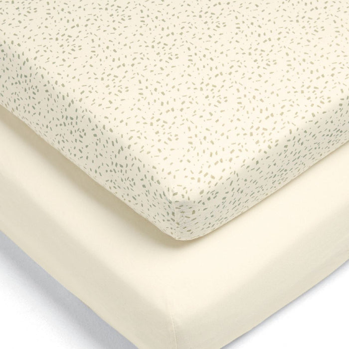 Mamas and Papas Speckle & Cream Cotbed Fitted Sheet (Pack of 2)